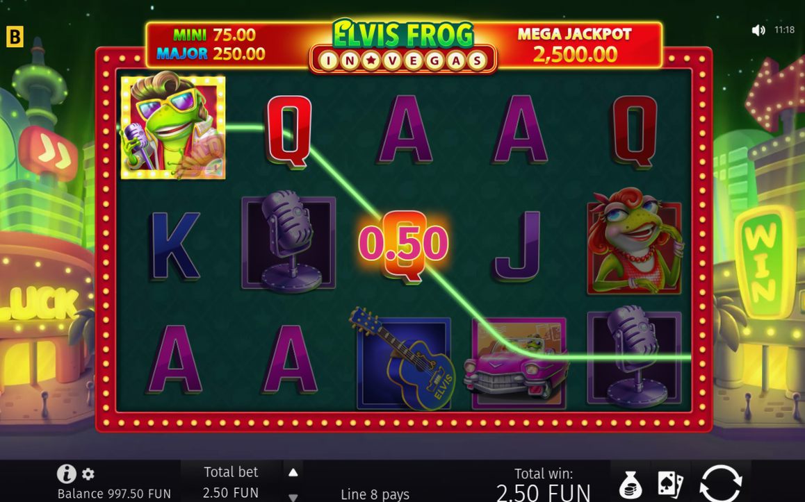 Base game win screen with the Gamble round on offer
