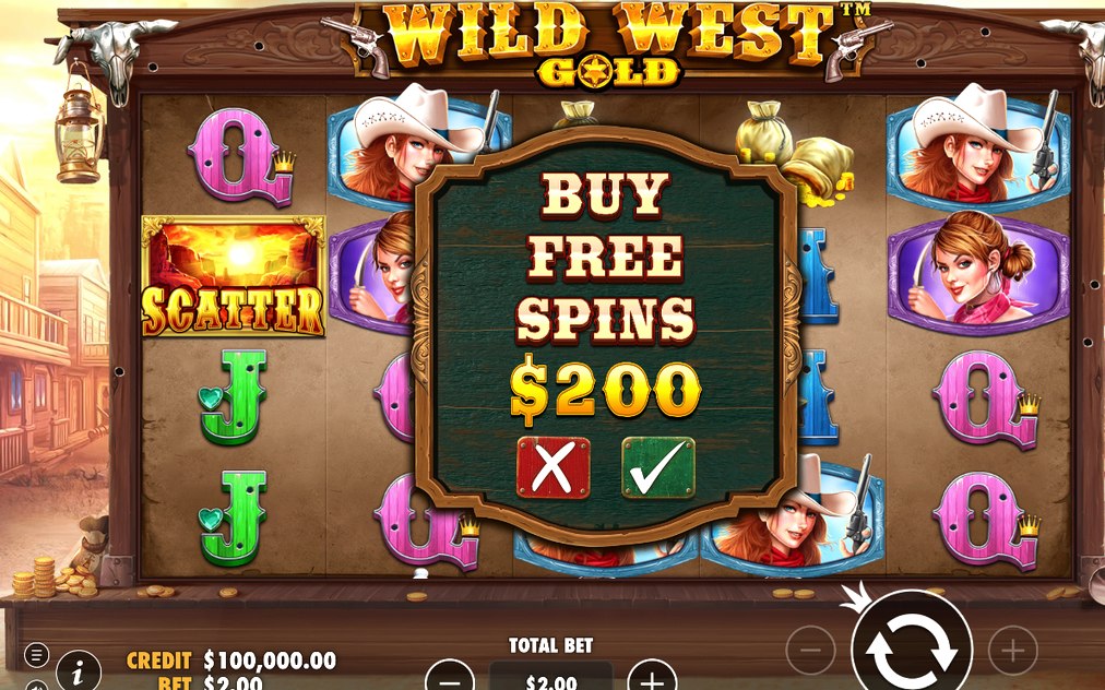 Bonus start: three SCATTER on reels 1, 3 and 5