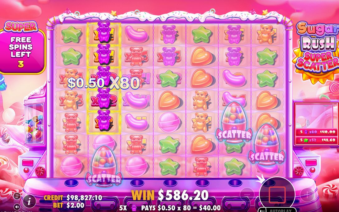 Free Spins round on the 7x7 grid