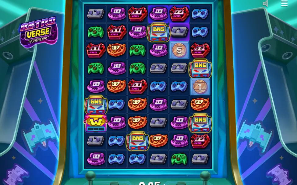 Free Spins Feature on the 6x9 RetroVerse grid